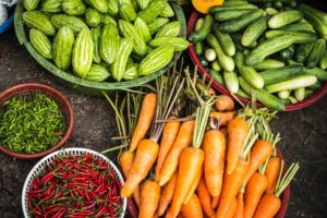 Fresh vegetables representing quality